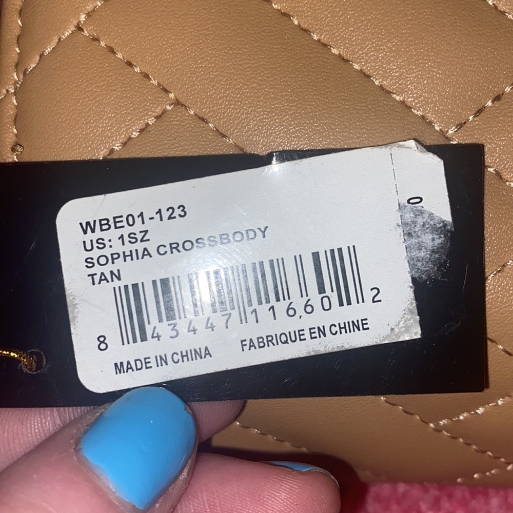 Bebe Tan Sophia Crossbody in Tan. Faux leather! Literally never used! - Picture 5 of 5